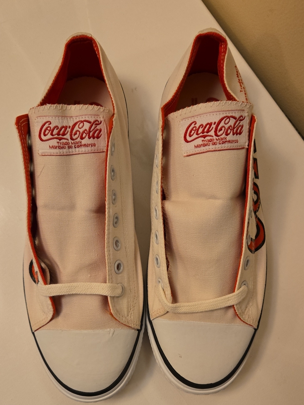 Coca Cola Coke Canvas Sneakers 10 Vintage 1980's - Picture 4 of 12